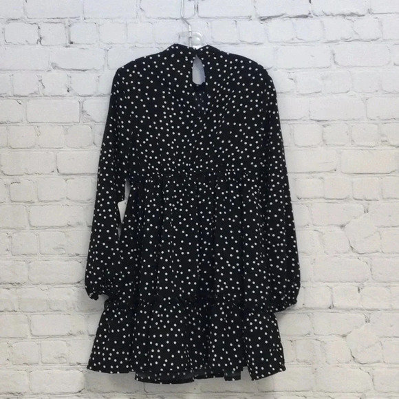 Flowy Polka Dot LS Spring Dress size 6 - Picture 4 of 5